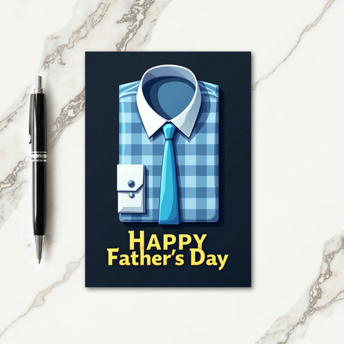 Plaid Shirt Fathers Day Card