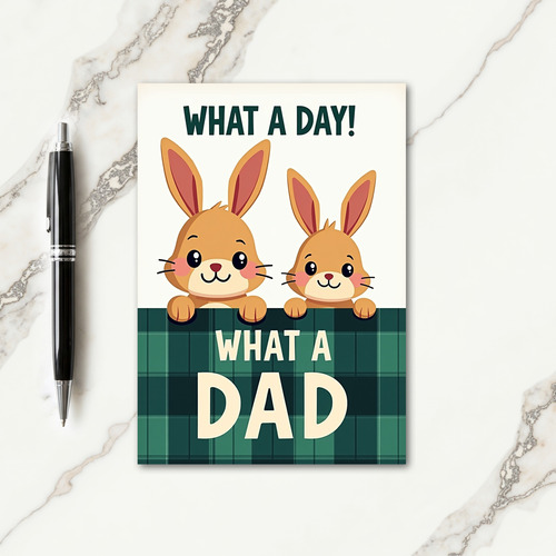 Plaid What A Dad Graphic Card