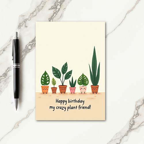 Plant Pals Birthday Card