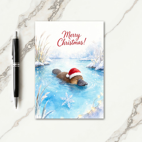 Platypus Christmas Card