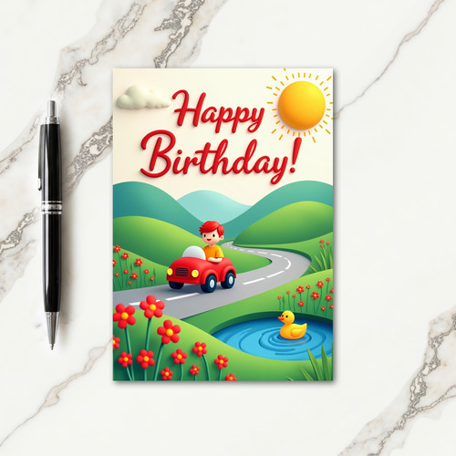 Playful 3D Birthday Card