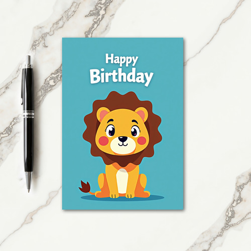 Playful Animal Art Birthday Card