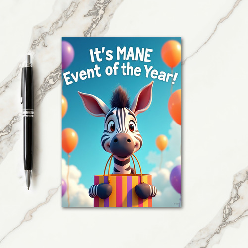 Playful Animal Gift Birthday Card