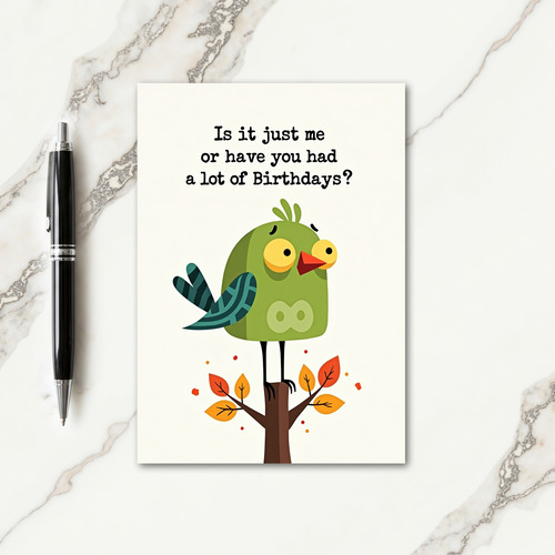 Playful Avian Birthday Card