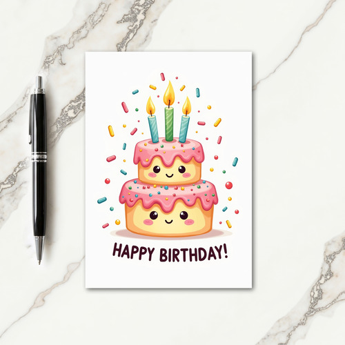 Playful Birthday Cake Card