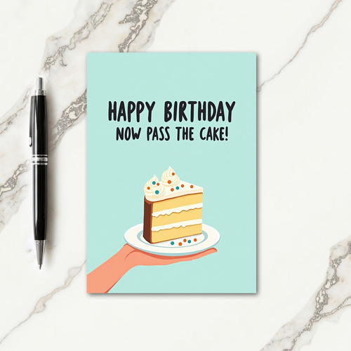 Playful Birthday Cake Slice Card