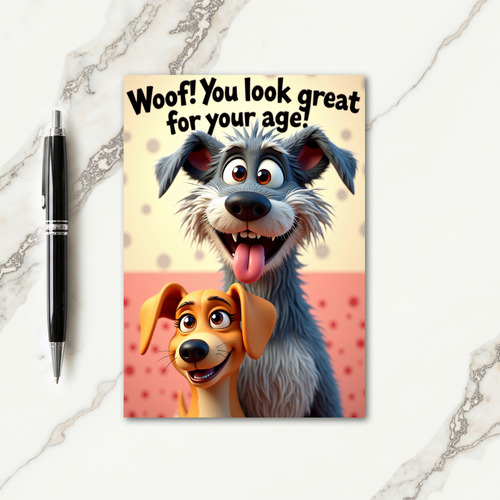 Playful Birthday Dog Card