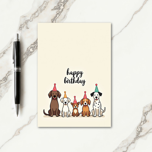 Playful Birthday Dog Party Card