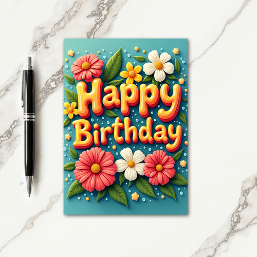 Playful Birthday Glossy Card