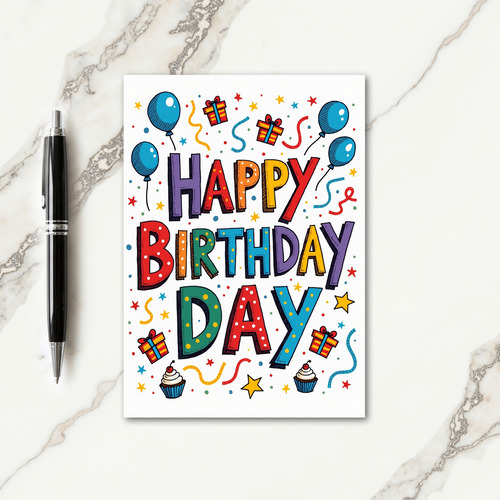 Playful Block Birthday Card