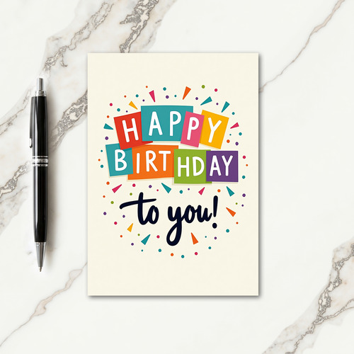 Playful Blocks Birthday Card