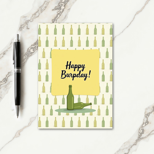 Playful Bottle Art Birthday Card