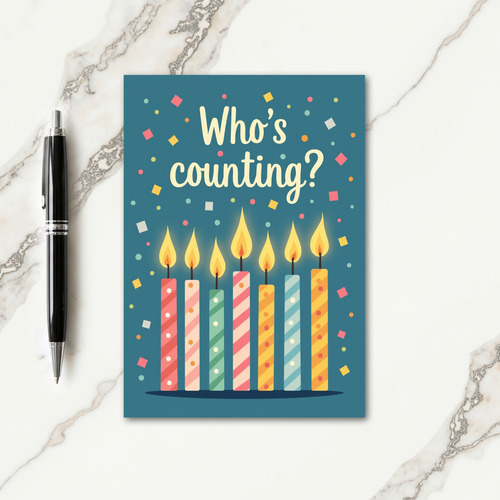 Playful Candles Birthday Card