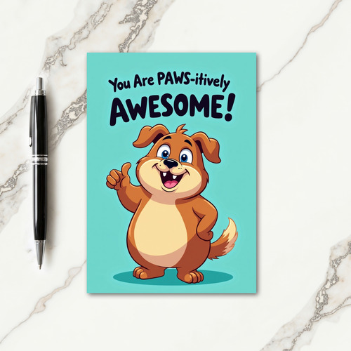 Playful Canine Birthday Card