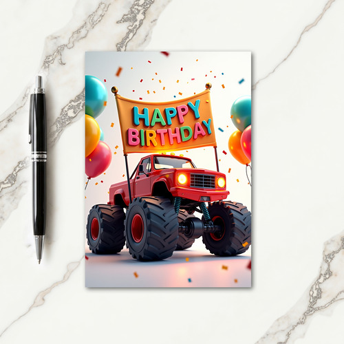 Playful Car Birthday Card