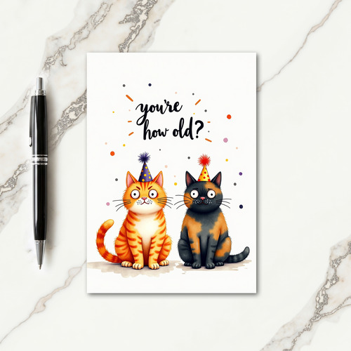 Playful Cats Birthday Card