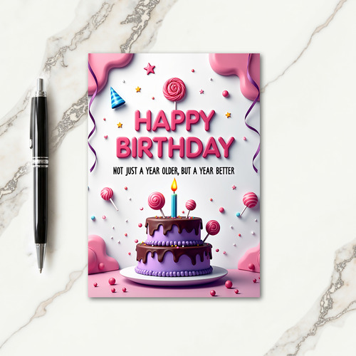 Playful Chocolate Birthday Card