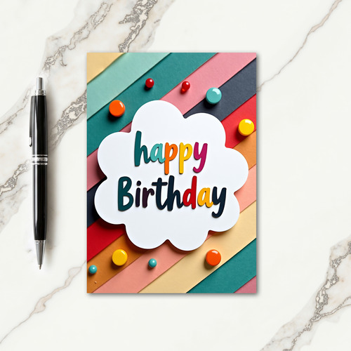 Playful Colorful Birthday Card