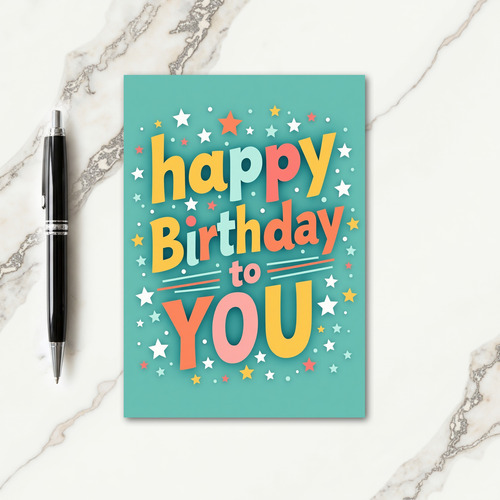 Playful Colors Birthday Card