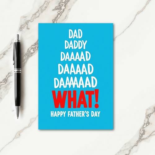 Playful Dads Day Art Card
