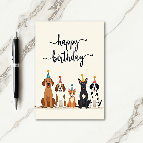 Playful Dog Birthday Card