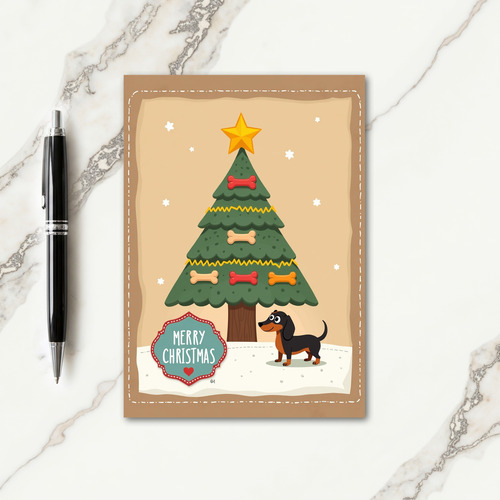Playful Dog Christmas Card
