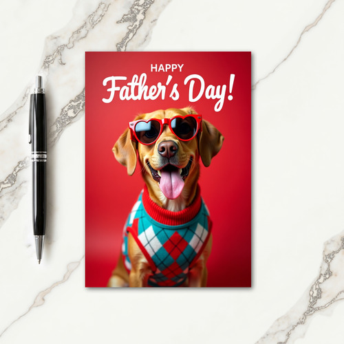 Playful Dog Fathers Day Card