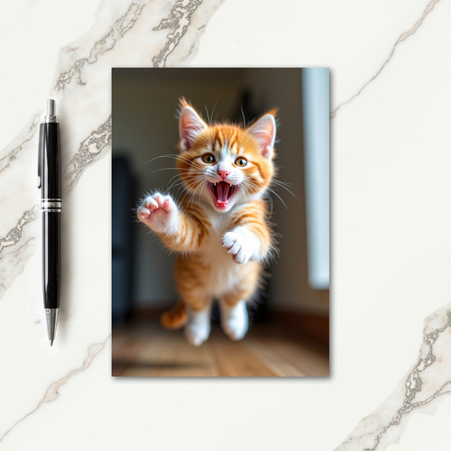 Playful Feline Birthday Card