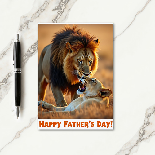 Playful Felines Fathers Day Card