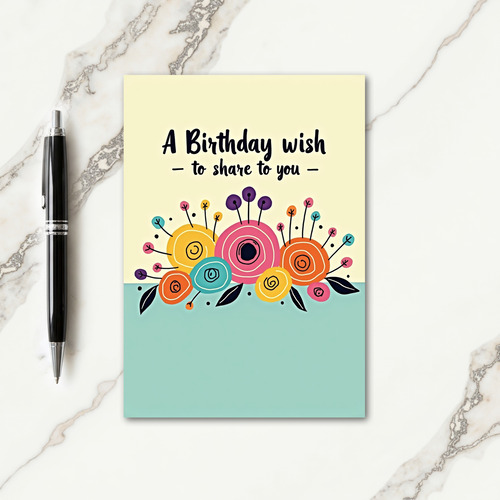 Playful Floral Birthday Card