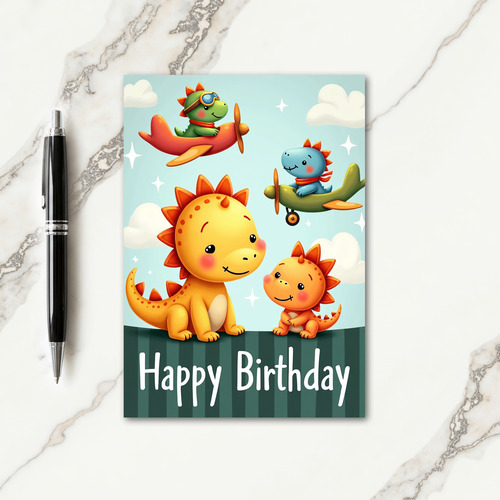 Playful Flyers Birthday Card