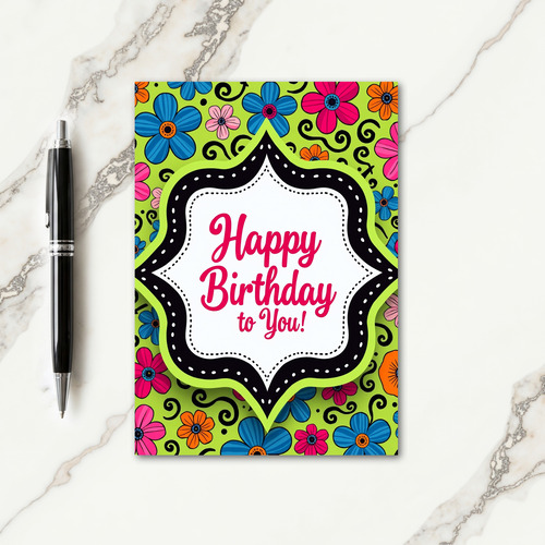 Playful Framed Birthday Card