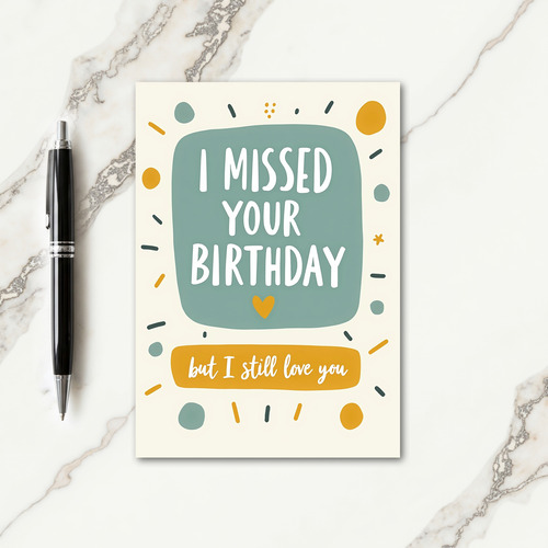 Playful Geometric Birthday Card