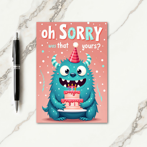 Playful Horned Friend Birthday Card