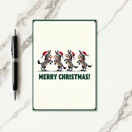 Playful Horse Christmas Card thumbnail