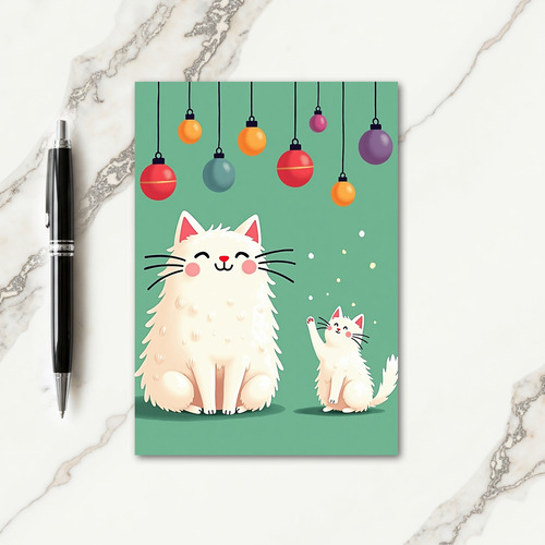 Playful Kitten Christmas Card thumbnail