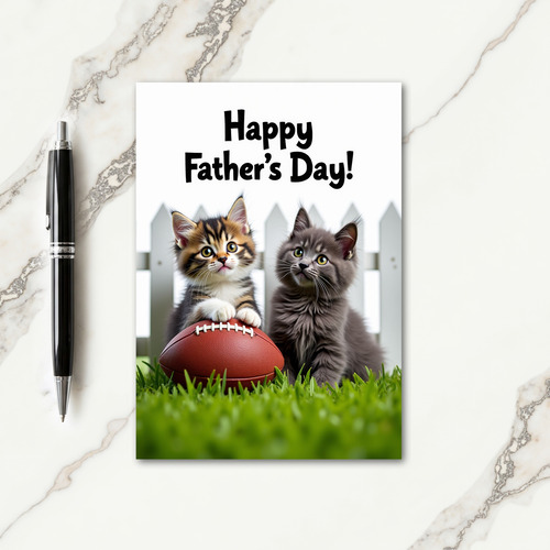 Playful Kitten Fathers Day Card