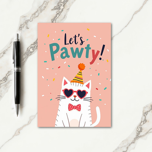 Playful Kitty Birthday Card