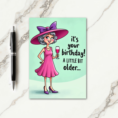 Playful Lady Birthday Card