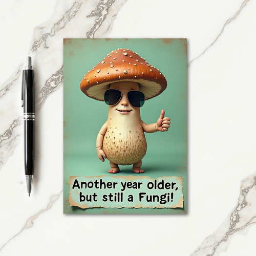 Playful Mushroom Birthday Card