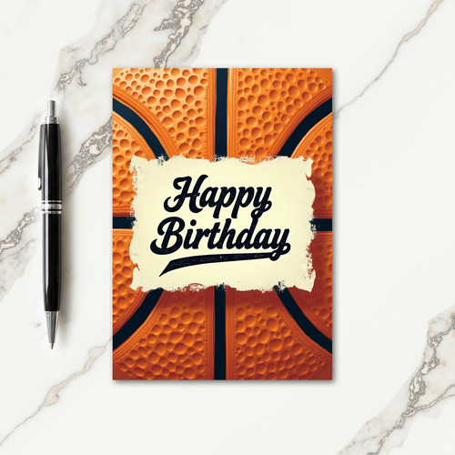 Playful Orange Birthday Card