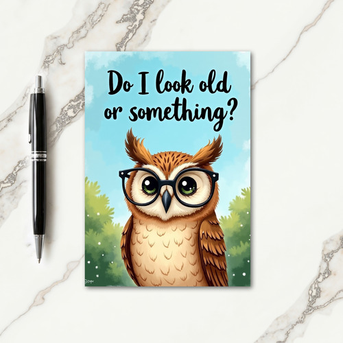 Playful Owl Birthday Card