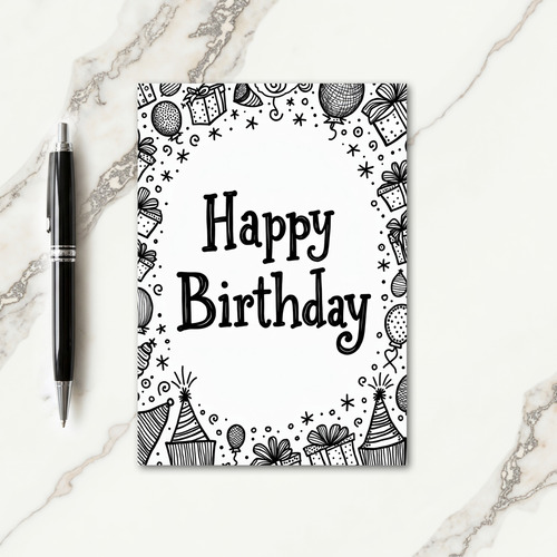 Playful Party Hat Birthday Card