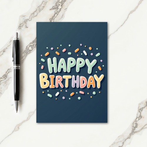 Playful Pastel Birthday Card