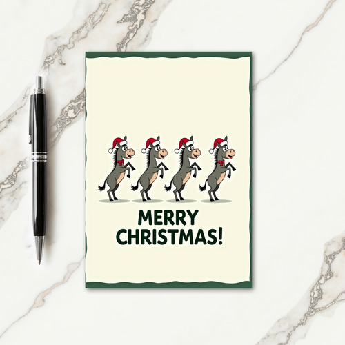 Playful Ponies Holiday Card thumbnail