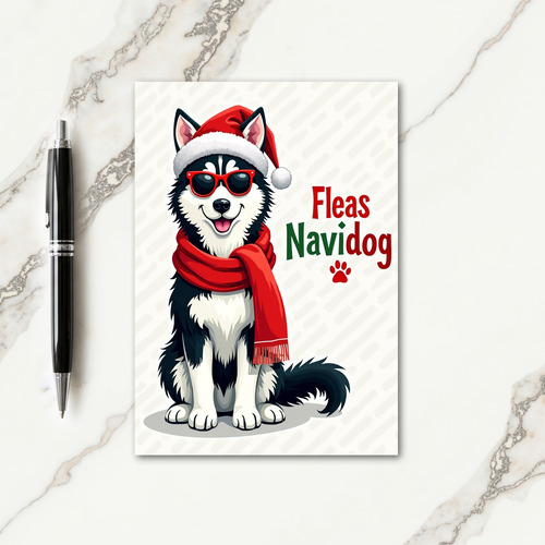 Playful Pup Christmas Card