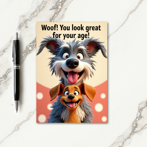 Playful Puppy Birthday Card