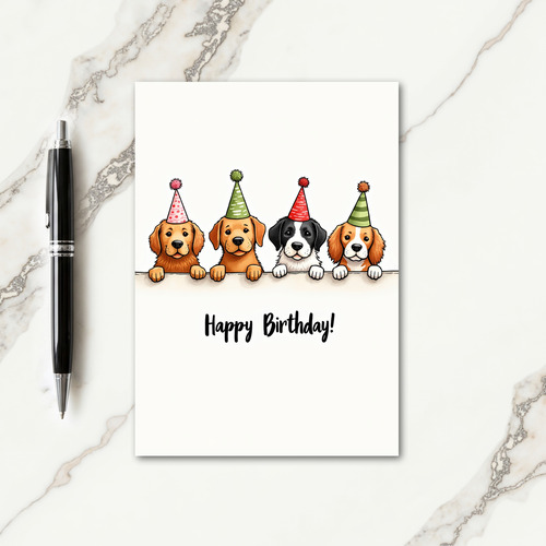 Playful Pups Birthday Card