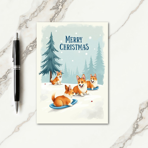 Playful Pups Christmas Card