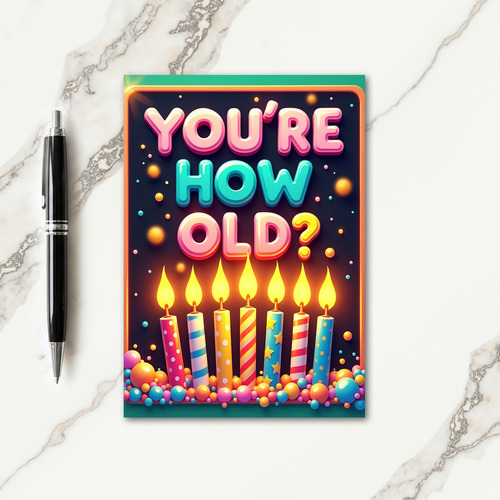 Playful Query Birthday Card